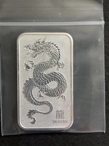 2024 Australia Perth lingotto argento drago lunare zecca 1 oz - Foto 1 di 2