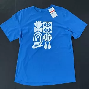 NWT Nike HBR STATEMENT Blue 100% Cotton T Shirt DR7813-435 Size Men’s L - Picture 1 of 8