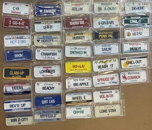Vintage 1990 General Mills Wheaties LOT OF 38 Cereal Mini Bicycle License Plates - Picture 1 of 15
