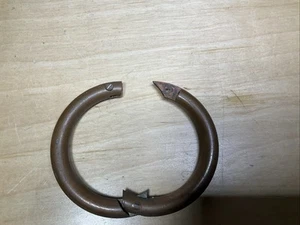 Antique Copper Bull or Bullock Self Piercing Nose Ring 3” - Picture 1 of 7