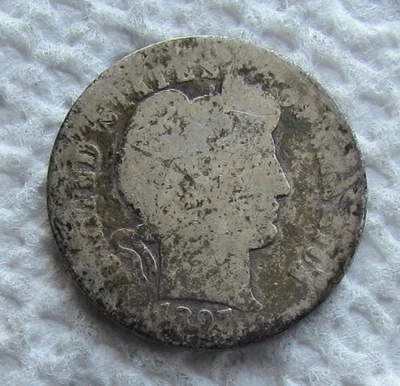 1897-O Barber Silver Dime Rare Key Date New Orleans O Mint AG Cleaned Lowball - Image 1 of 4
