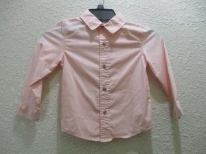 Cat & Jack Toddler Boys Plain Soft Orange / Peach Button Dress Shirt Size 4T - Picture 1 of 3