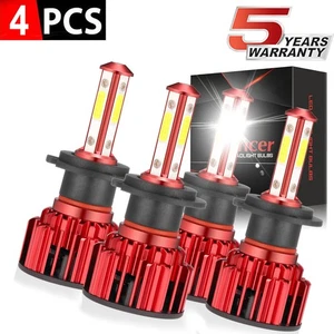 Combo H7 + H7 Kit de Bombillas LED Faro Alto Bajo 6000K Blanco Súper Brillante 4 Piezas - Imagen 1 de 12