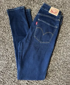 Levi's 721 High Rise Skinny Jeans Dark Blue Wash Women’s Size 27 Stretch - Picture 1 of 13