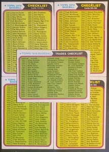 1974 TOPPS NEAR COMPLETE SET 5/6 263 273 414 637 TRADED EXMT UNMARKED 05764 - Picture 1 of 11