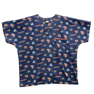 Dubz Scrub Top Men's Large Auburn Tigers Football Workwear Uniform Medical Tech - Picture 1 of 9
