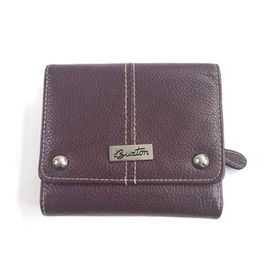 Cartera organizadora de cuero granulado triple pliegue Westcott negra para mujer Buxton cierre a presión - Imagen 1 de 13