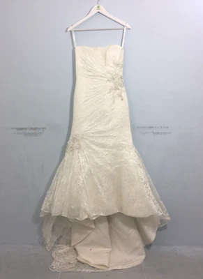 Sophia Tolli Women's Wedding Dress Size S/M Ivory Lace Embroidery Beads Used F1 - Image 1 of 4