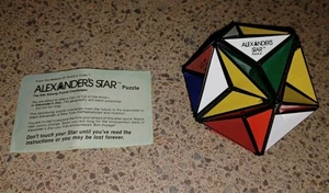 Vtg 1982 Alexander's Star Puzzle Ideal Rubik's Cube Brain Teaser Toy W/ Manual  - Picture 1 of 10