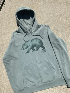 North Face Men’s Green Hoodie Sweatshirt Size Small - Picture 1 of 3