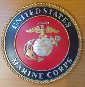 United States Marine Corps Wandrelief Schild / Hobby Lobby / USA 9,5" Durchmesser - Bild 1 von 2