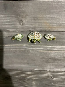 Lot of 3, Vintage Porcelain Turtles, Small & Adorable! - Picture 1 of 11