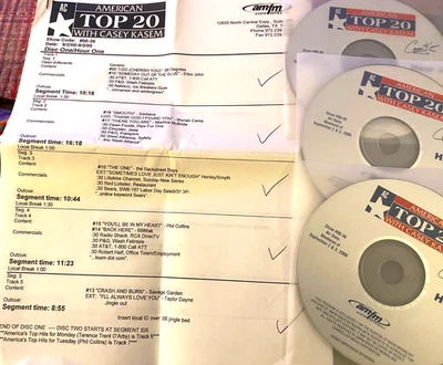9/2/00 CASEY KASEM HAC AT 20, 3 HR/LONG DISTANCE DEDICATIONS/AMERICAS TOP HITS - Image 1 of 4