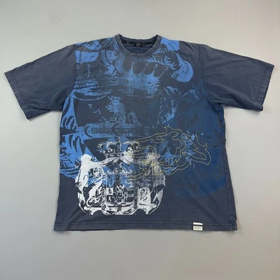 Camisa De Colección Sean John Para Hombres 2XL Azul Cresta Logo Hip Hop Grunge Patín Y2K Foto 1 de 4