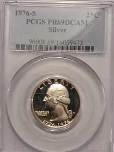 1976-S Washington Silver Quarter PR69DCAM PCGS - Picture 1 of 11