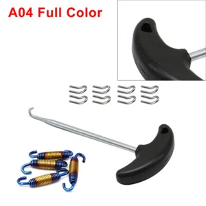 Exhaust Pipe Muffler Mounting Springs Hooks Set Link Full Color Blue Motorcycle - Picture 1 of 4