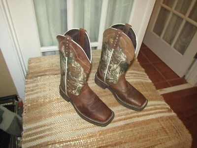 Botas vaqueras Justin Gypsy L9609 para mujer 6,5 B camufladas superiores de cuero marrón Foto 1 de 4