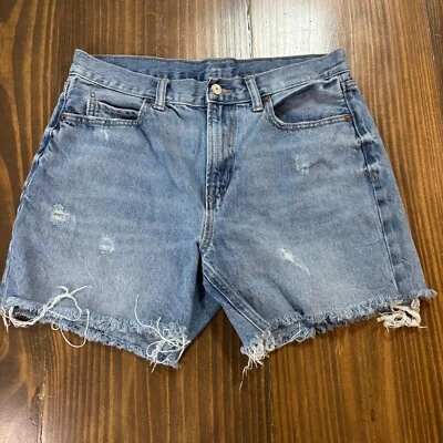 Pantalones Cortos Denim OLD NAVY Para Mujer Azul Envejecido Dobladillo Crudo 16.5x15 Informales Clásicos Foto 1 de 4