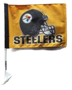 Pittsburgh Steelers Official NFL Car Flag - RicoIndustries FG2302 Gold NEW - Picture 1 of 1