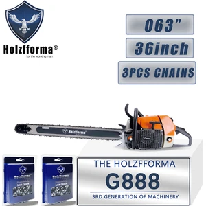 Testa di potenza per motosega a gas 122cc G888 con barra guida 36" catena 3 pezzi per MS880 - Foto 1 di 1