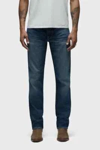 Hudson Byron Jeans Gr. 38 gerades Bein einfarbig blau Baumwollmischung NEU mit Etikett - Bild 1 von 8