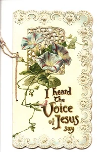 ESCUCHÉ LA VOZ DE JESÚS DECIR, libro religioso Tuck 2630, victoriano - Imagen 1 de 5