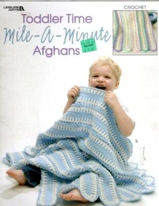 ARTES DE OCIO NIÑO PEQUEÑO TIEMPO MILLA POR MINUTO AFGANOS 6 DISEÑOS DE GANCHILLO - Imagen 1 de 2