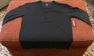 2(x)ist Men's Long Sleeve Tee - Black - XXL - Henley style collar - NWT - Picture 1 of 4