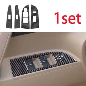 Real Carbon Fiber Door Window Switch Lift Trim For Toyota Highlander 2008-2013 - Picture 1 of 9