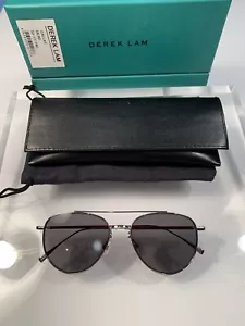 DEREK LAM "CALLAS" Full Rim Aviator 53-17-140 SILRD 18K Sunglasses G125 SC9 - Picture 1 of 10