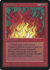 Wall of Fire Beta HEAVILY PLD Red Uncommon MAGIC THE GATHERING MTG CARD ABUGames