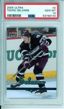 2005 Fleer Ultra Teemu Selanne #2 HOF PSA 10 Low Pop