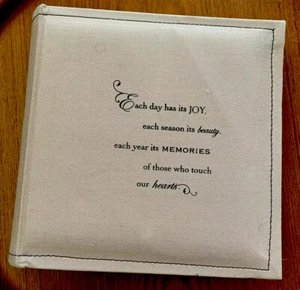 Cloth Photo Album with Quote on Front, 8 1/2 by 8 1/2”, 40 page, holds 160 Photo - Picture 1 of 7