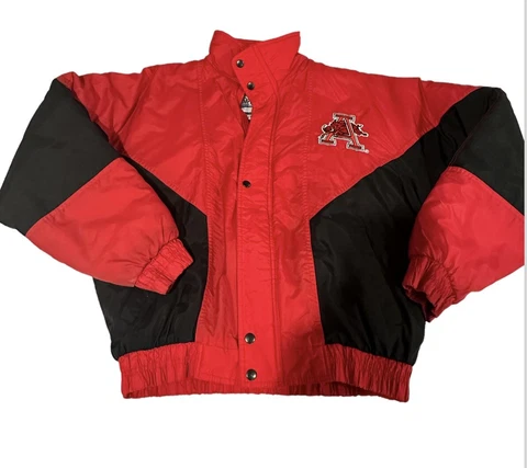 Vintage Arkansas Razorbacks 90s Jacket Competitor Adult Size Medium Full Zip Cover