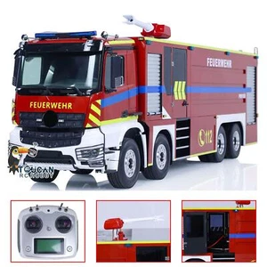 Camión de bomberos a control remoto escala 8x4 1/14 vehículo con luces de sonido radio I6S - Imagen 1 de 12