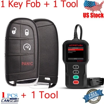 Para Jeep Renegade Smart Prox 2015 2016 2017 mando a distancia llavero de coche + 1 kit remoto herramienta Foto 1 de 4