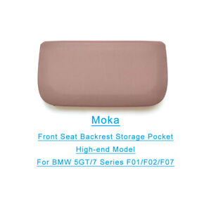 For BMW 5GT/7 Series F01/F02/F07 Front Seat Backrest Storage Cover Moka(B)