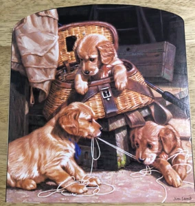 The Experts - Golden Retrievers - Obra de arte JIM LAMB - Recorte de revista vintage - Imagen 1 de 2