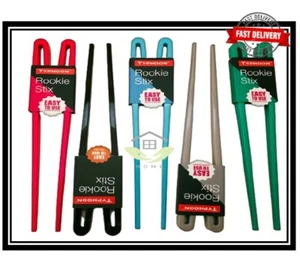 Typhoon Rookie Stix Plastic Chopsticks Japanese Chinese Reuseable Childs Kids - Picture 1 of 2