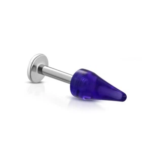 Edelstahl Piercing Labret Lippen G-1.6mm Acryl  Stainless steel y-inz534 - Bild 1 von 1