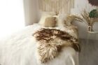 Real Genuine Icelandic Sheepskin Rug, Brown Tips, Mouflon Style