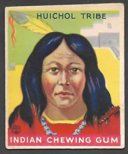 1933 goma india Goudey R-73 #82 tribu huichol (216) buena (cortada incorrecta) A - Imagen 1 de 2