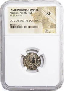 NGC XF Roman AE3 of Arcadius (AD383 - 408) NGC Ancients Certified EXTREMELY FINE - Picture 1 of 3