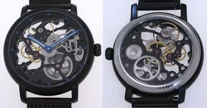Meccanico Regent Ip-Nero Orologio a Scheletro Cinturino Milanese + Cinturino - Bild 1 von 8