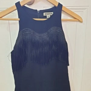 Whistles Black Dress Sleeveless Size 4 RRP £200+ - Picture 1 of 11