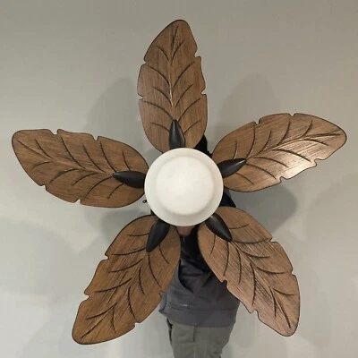 Ventilador de Techo Interior Exterior 52" Tropical Hoja de Palma Náutico Costero PICK UP NJ Foto 1 de 4