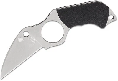 Spyderco Swick 5 LG Fixed Blade Plain LC200N Black G10 Handles + Sheath FB14P5 - Image 1 of 4