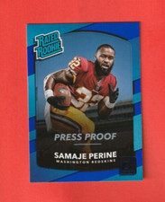 2017 Panini Donruss PRESS PROOF BLUE # 306 Samaje Perine WASHINGTON REDSKINS