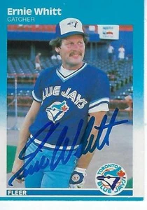 Fleer #240 1987 firmado por Ernie Whitt - Toronto Blue Jays - Imagen 1 de 1