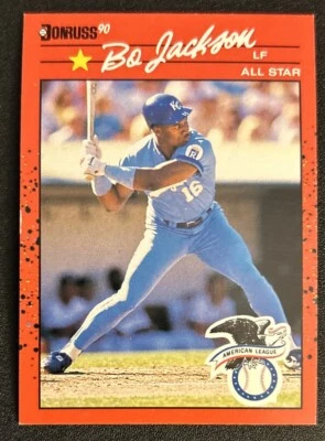 1990 Donruss Bo Jackson All Star Baseball Card #650 Royals OF O/C Corners Edges - Image 1 of 3